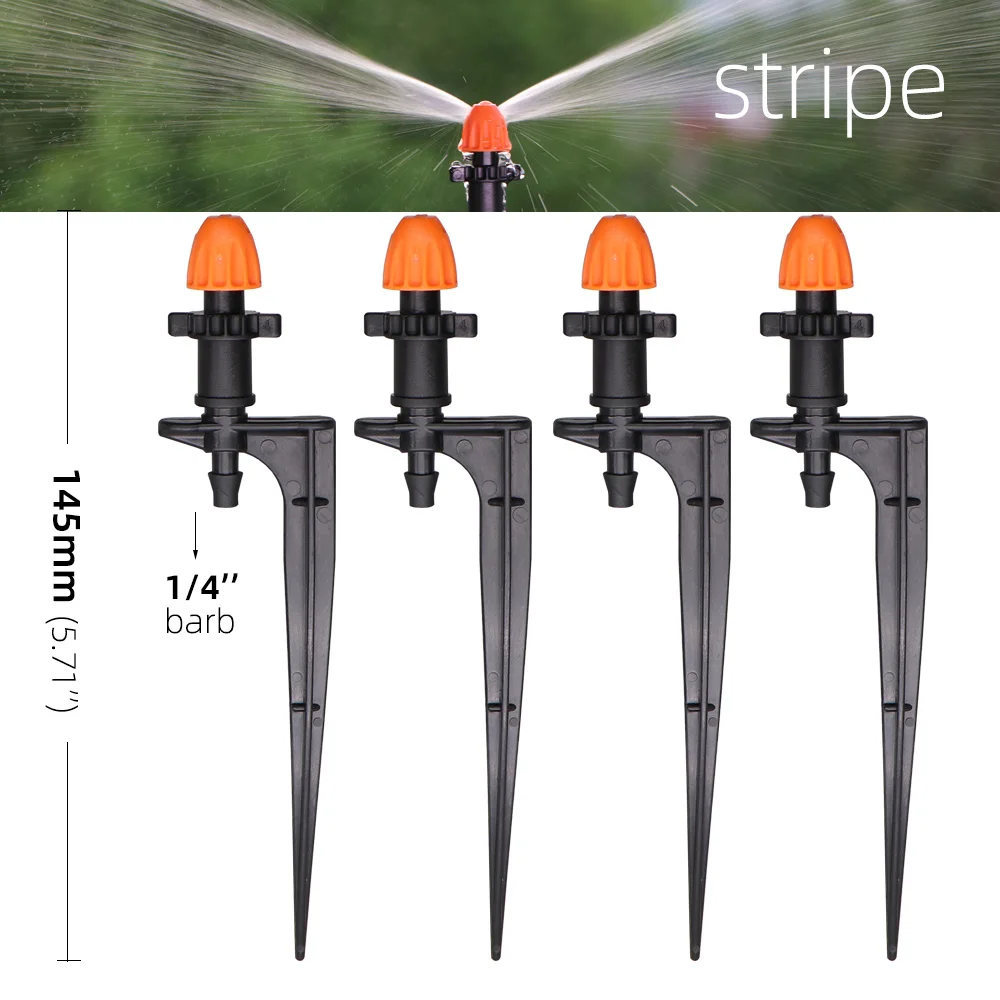 Garden 7.5mm Watering Nozzle 15cm Holder Stand 90&deg;/180&deg;/360&deg;/Strip Spraying Angle Optional Garden Irrigation Sprinkle 15PCS