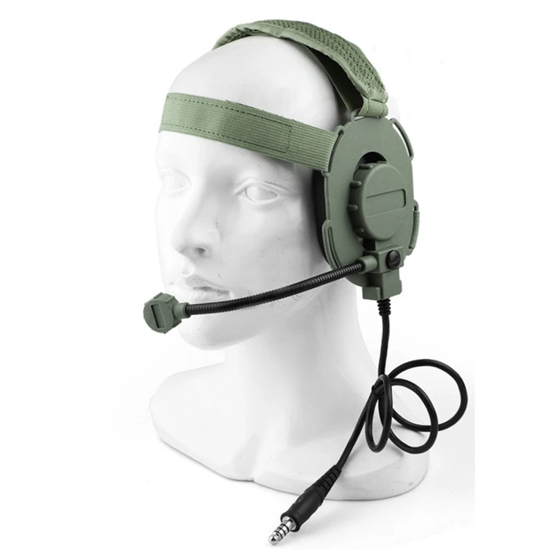 Airsoft Paintball Headset Communication Tactical Headset Wargame CS Hunting Shooting Headphone Use with PTT