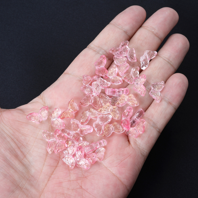 Butterfly Shape Crystal Beads Faceted Loose Spacer Bead for Jewelry Making DIY Bracelet Handmade Crafts Accessories