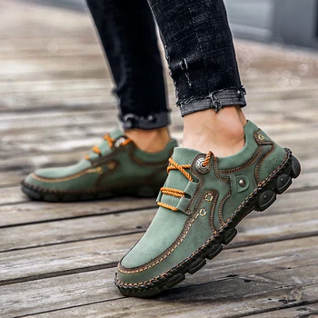 

2020 Fashion Casual Shoes Men Leather Sneakers Male Comfort Sport Running Sneaker Man Tenis mocassin Fashion Breathable Shoes 38