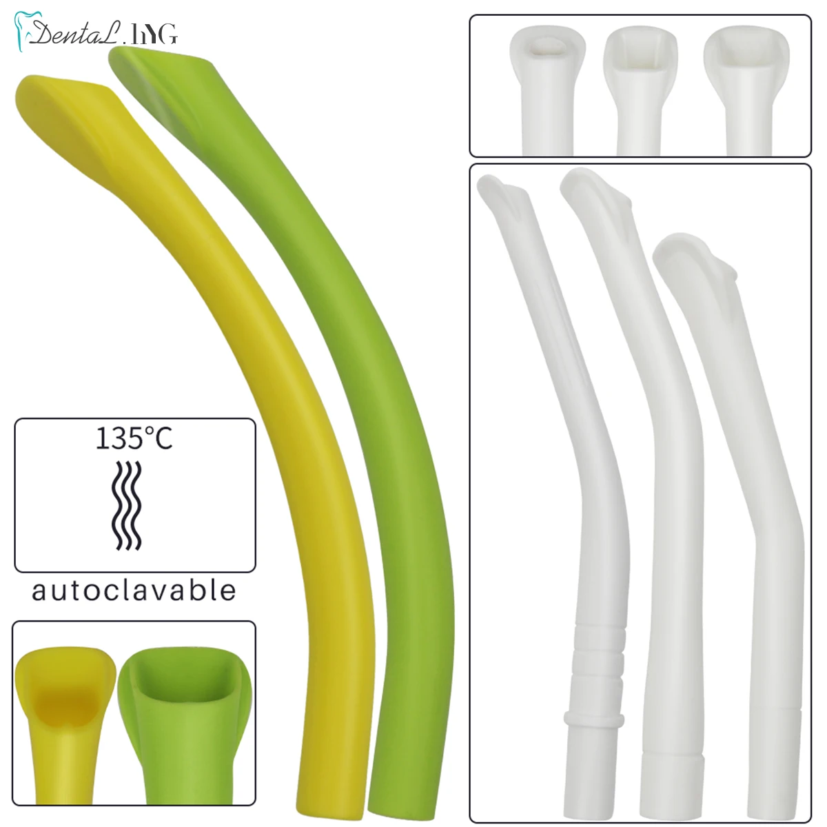 25 Embouts D'aspiration Dentaire – Lot Clinique Pour Dentiste, Stérile Et Pratique