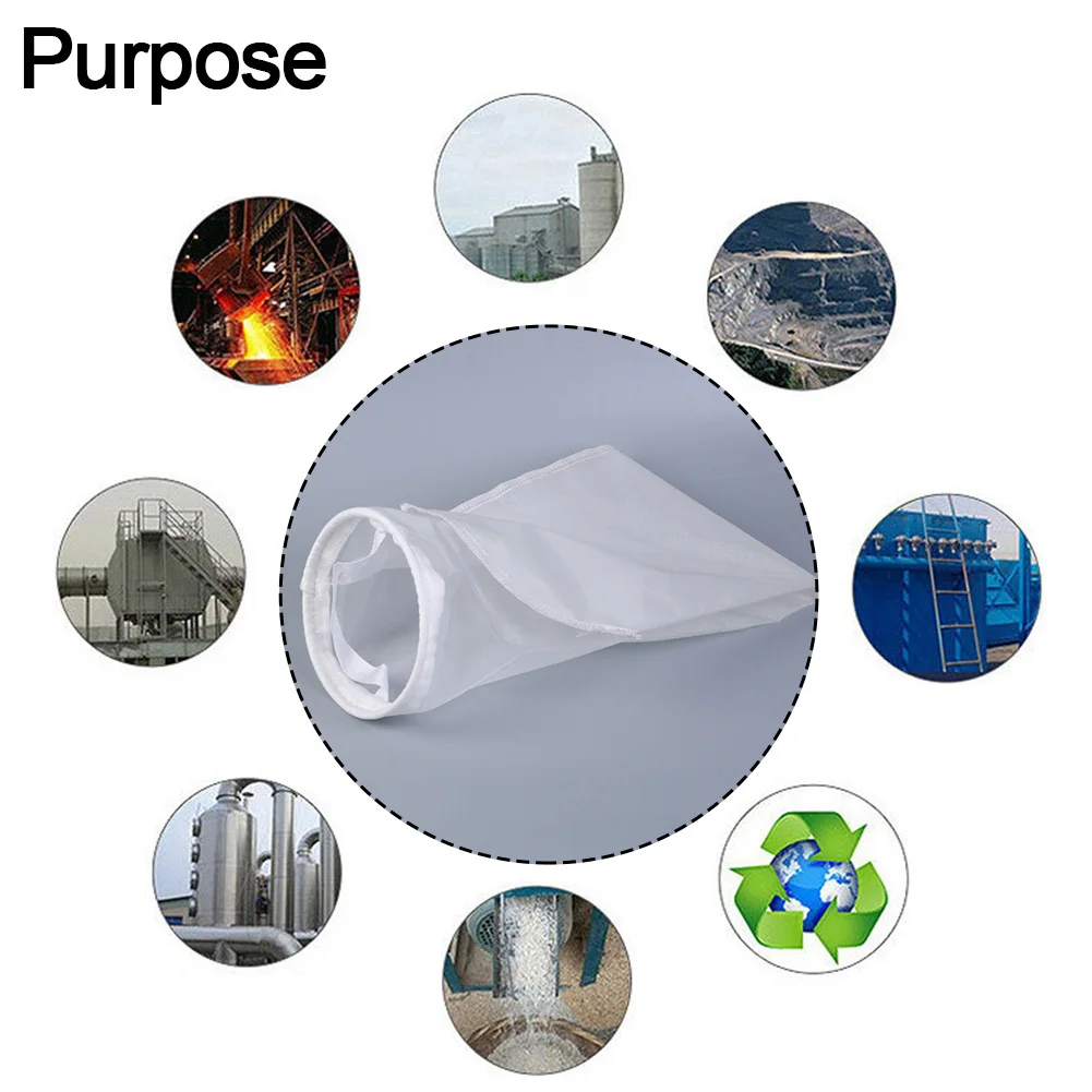 180x810 мм сетчатый карманный фильтр мешок прочный белый NMO нейлон носок мононити практичный аквариум промышленный Универсальный стальное кольцо