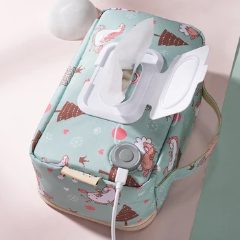 Baby Wipe Warmer chusteczki dozownik podgrzewacz ręczniki nasączane dozownik serwetka ogrzewanie box Home Car Use Mini Wipe Warmer Case tanie i dobre opinie HAOYUNMA CN (pochodzenie) 10 w YP71630 Ogrzewanie mokry ręcznik