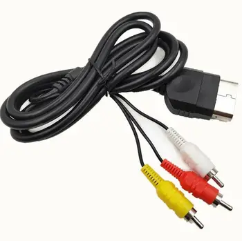 

100pcs/lot 1.8M 6FT Audio Video AV Adapter Cable HD 24Pin AV Adapter Cord For Xbox Game Console with 3 RCA Lead