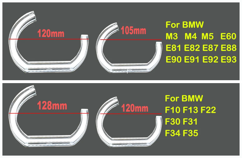 Светодиодный Ангельские глазки 3D DTM Halo для BMW F10 F13 F22 F30 F31 F34 F35 M3 M4 M5 E60 E81 E82 E87 E88 E90 E91 E92 E93 наборы ксеноновых фар "сделай сам"