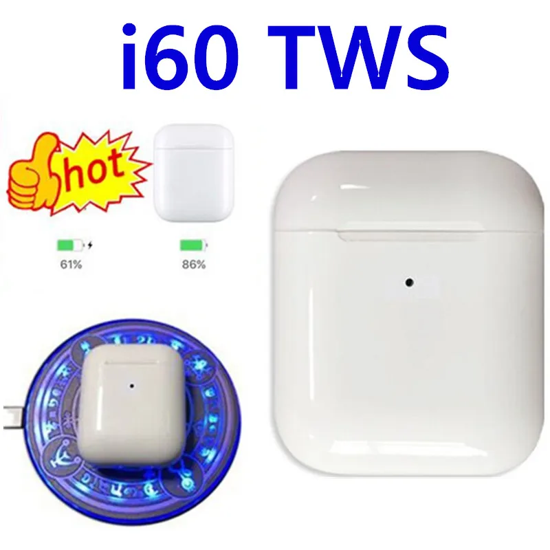 I60 tws Po P up 1:1 беспроводные наушники Bluetooth 5,0 6D бас наушники w1 h1 чип i60 tws pk i300 i200 i30 i100 i90 tws наушники