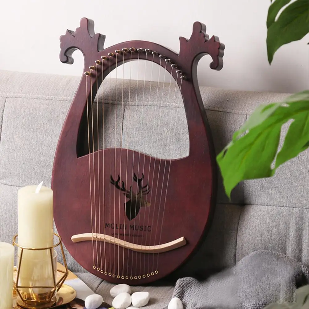 Черная сумка для хранения арфа Набор 16-note Lyre harp набор жесткий из красного дерева жесткий портативный с тюнинговым ключом легко играть Быстрая