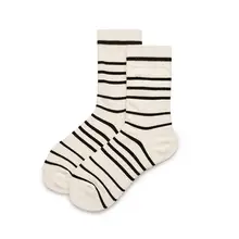 Женские, мужские, однотонные, полосатые, хлопковые, спортивные носки, носки до щиколотки, для девочек, унисекс, цвета слоновой кости, черные, в полоску, зимние носки, 5 пар/лот, AL183SC