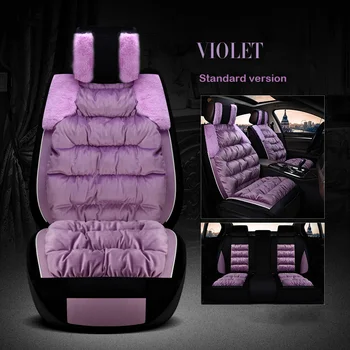 

GEEAOK Plush car seat cover winter For volkswagen polo passat b5 b6 B7 B8 golf 4 5 6 mk2 mk3 7 tiguan touran scirocco auto goods