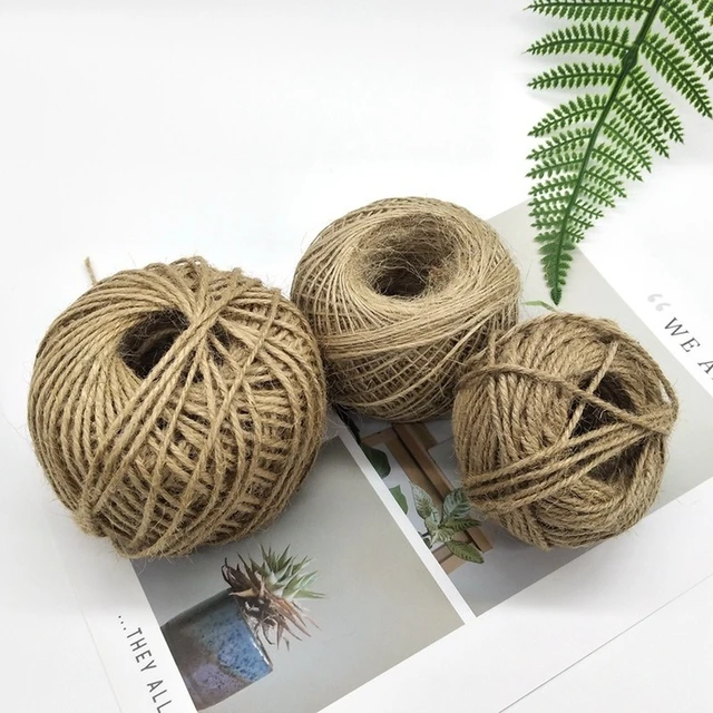 1pcs Natural Brown Twine Rope Jute Twine String Rolls For Crafts