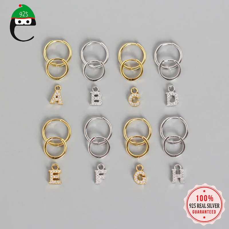 Женские Висячие серьги кольца DA496 маленькое кольцо из настоящего серебра 925 пробы