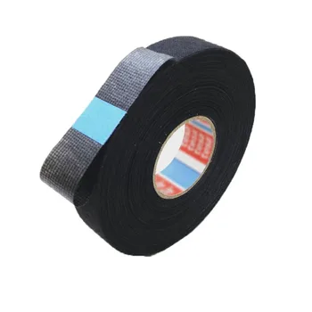 

25M Universal Flannel Fabric Cloth Tape Automotive Wiring Harness Black Flannel Car Anti Rattle Self Adhesive Felt Tape 51618