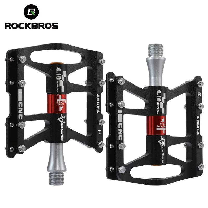 Online ROCKBROS bicicleta de Montaña En Bicicleta Pedales Ciclismo Pedales de Aleación de Aluminio Ultraligero Bicicleta de Montaña Bicicleta Ciclismo Pedales Planos