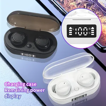

Mini In-Ear 5.0 Bluetooth Earphone HiFi Wireless Headset With Mic Sports Earbuds Handsfree Stereo Sound Earphones for all phones