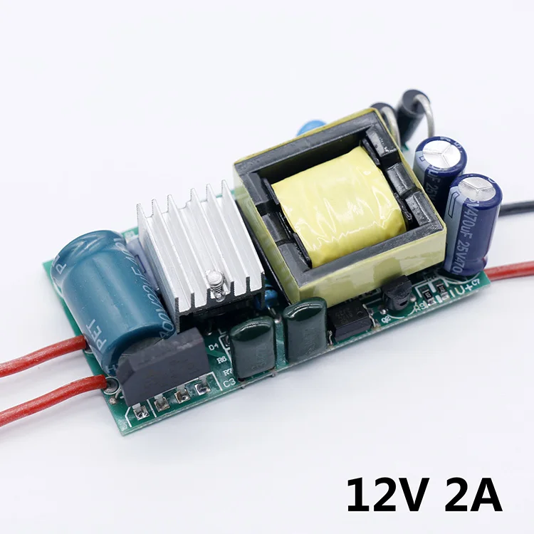 Поставка 12-24V светодиодный драйвер 220V постоянного тока до DC24V 1A светильник 12 V 6-60 W 24V 1A 1.5A светодиодный Мощность светильник трансформаторы 12 Вольт светодиодный - Цвет: 12V 2A 24W