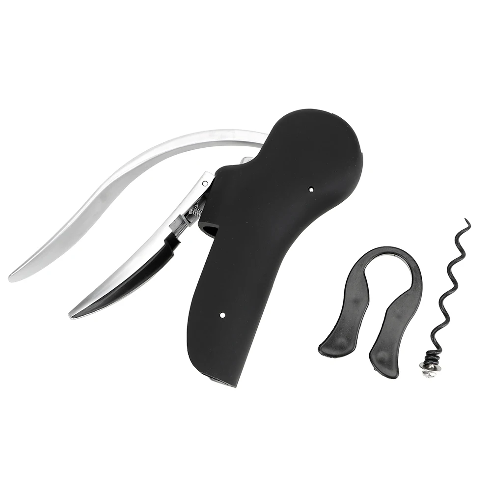 전문 와인 코르크 따개 수동 호일 커터 병따개 주방 바 액세서리 용 와인 코르크 오프너