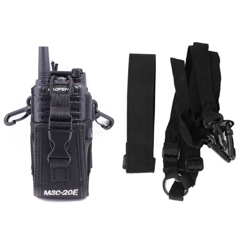 2 шт. MSC-20E большой нейлоновый мешок сумка для переноски для иди и болтай Walkie Talkie BaoFeng UV-XR UV-9R плюс UV-5R UV-82 BF-888S Ham двухстороннее радио - Цвет: add arm belt