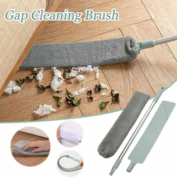 

New Retractable Dusting Brush and Long Aluminum Rod Adsorption Dusting Brush Microfiber Removable Cleaning Brush