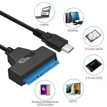 USB 3,0-2,5 дюйма/USB 3,0 SATA кабель/type-C-SATA 22 Pin кабель USB 3,1-SATA 2,5 дюйма последовательный порт SSD Кабель-адаптер
