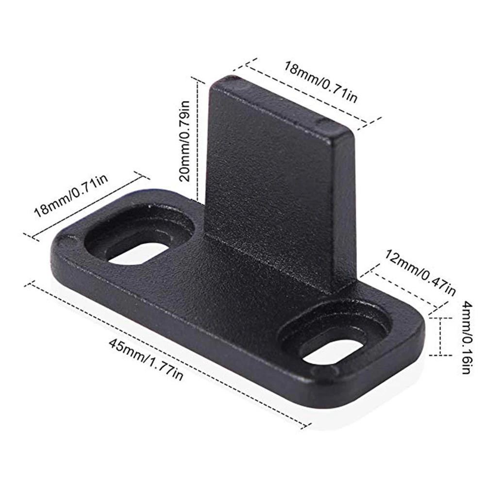 2 Pcs Bottom Bracket Ultra Smooth Adjustable Carbon Steel Hardware Low Noise Anti Swinging Sliding Barn Door Guide Durable Floor