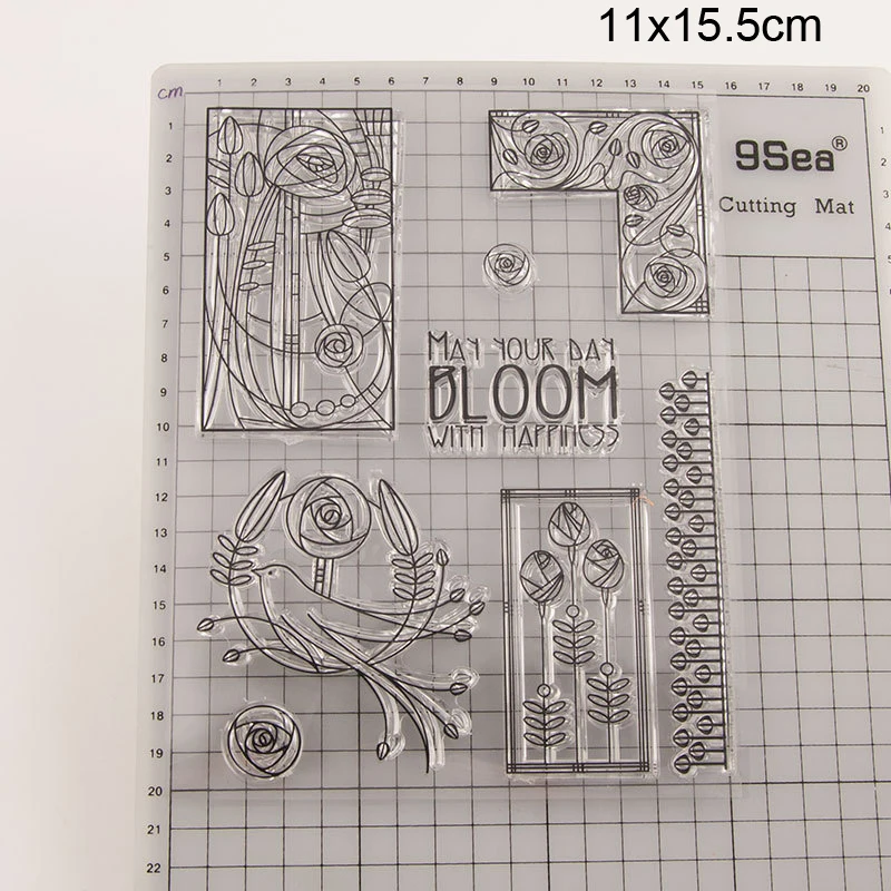 Bloom With Happiness Clear Stamps 02