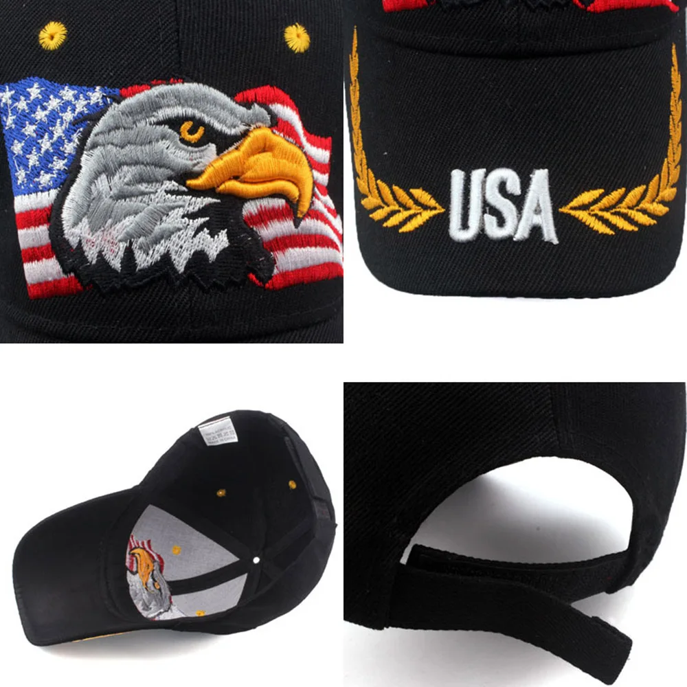 Eagle Embroidery Baseball Cap USA Flag Sports Snapback New Fashion Men Women Bones Tongue Trucker Dad Hats Casquette EP0049 (17)