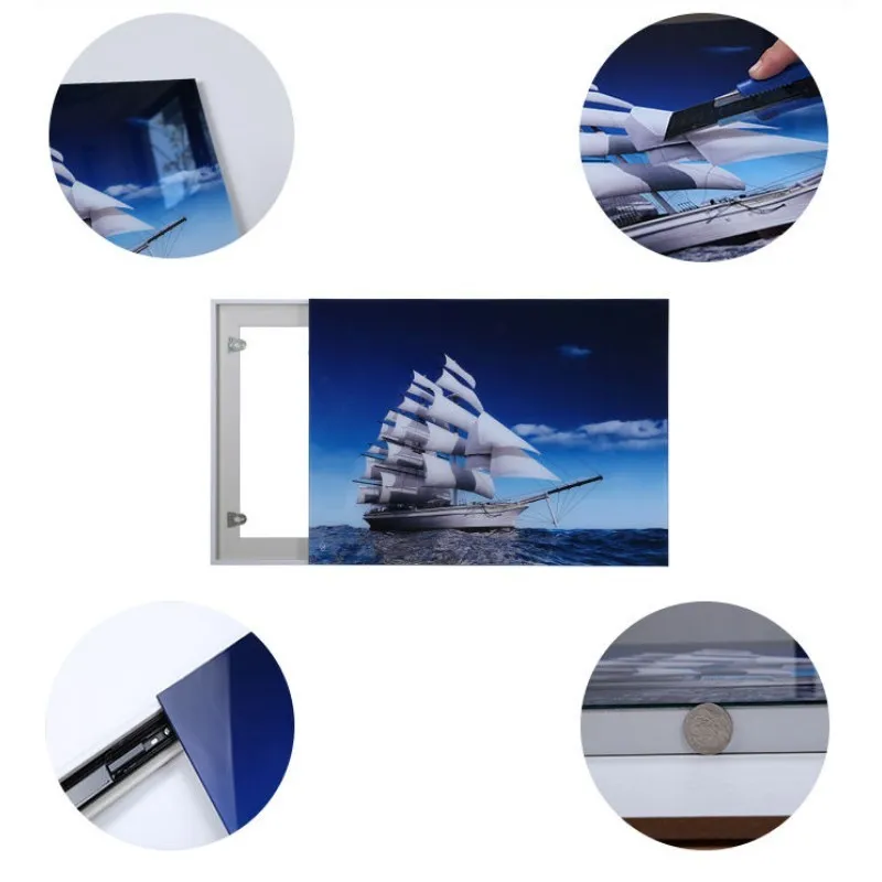 

Dropshipping Right Push Decor Painting Minimalist Painting Box Modern Power Switch Decorative Hanging Painting Box Meter Box