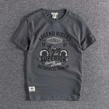 

2020 Japanese t-shirt men's locomotive print round neck trend ins short sleeve t-shirt men's half sleeve men's fashion tops 035