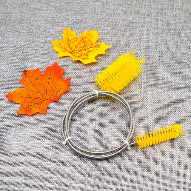 Steel Pipe Nylon Flexible Spring Cleaning Brush Aquarium Water Filter Air Tube Double Ended Hose Fish Tank Brush