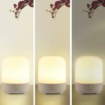 

ICOCO Multi-function Portable Vibrant Rechargeable Dimmable Smart Bedside LED Lamp Touch Atmosphere Sensor Table Desk Light