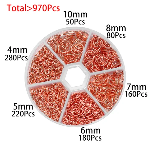 Mixed Color Open Jump Ring Split Connectors DIY For Earrings Necklace Bracelect Jewelry Making kits Finding Supplies set