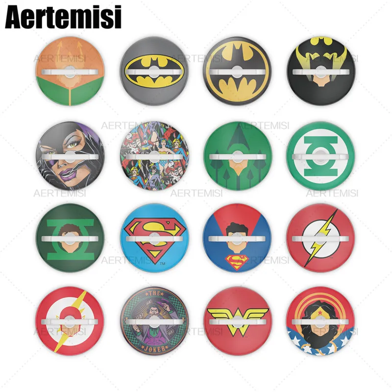 

Aertemisi 50 Pieces Finger Ring Phone Holder Stand and Grip for Smartphones and Tablets Green Lantern Superman Icon The Flash