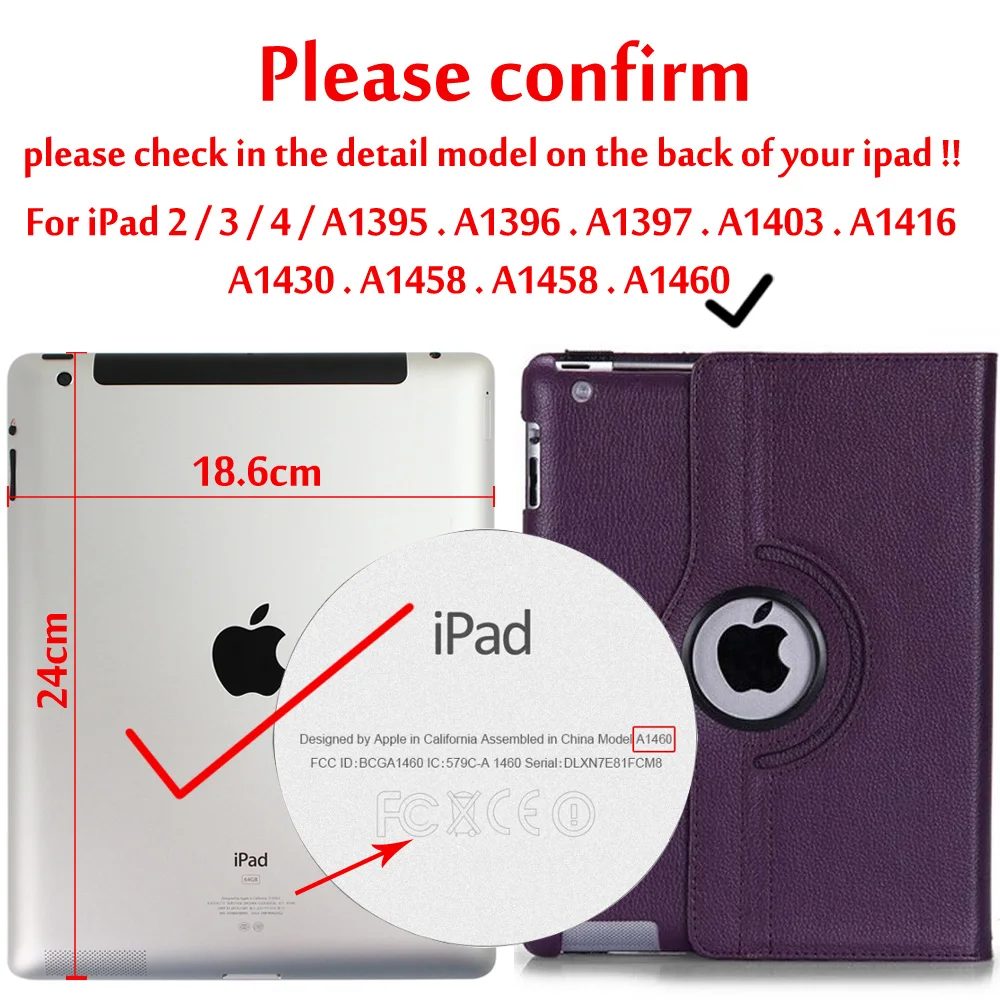 Деловой откидной Чехол для ipad 2/ipad 3/ipad 4 смарт-подставка держатель для ipad 2/ipad 3/ipad 4 Магнитный Авто Пробуждение сна чехол - Цвет: Purple 2