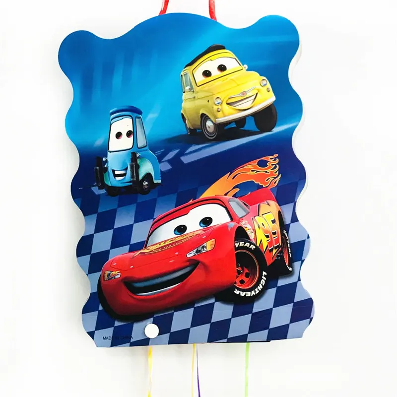 pinata-1pcs Disney автомобили вечерние поставки детские украшения для детей мальчик набор disney автомобили день рождения тема воздушные шары Торт Топперы баннер чашки тарелки - Цвет: pinata-1pcs