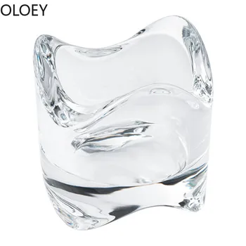 

Crystal Candle Holder Glass Windproof Cup Candle Holders Wedding Centerpieces Moroccan Lanterns Simple Modern Candlestick Small