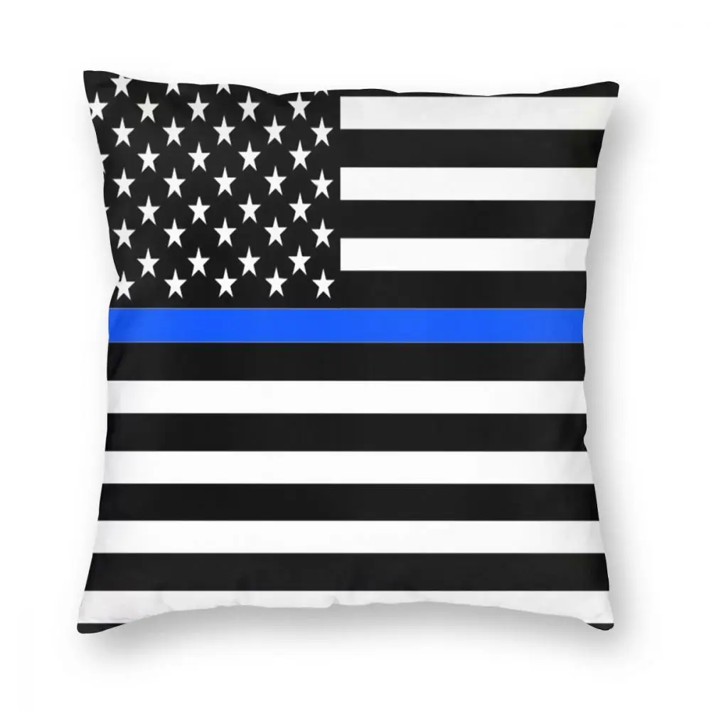 

Line Lives Matter American USA Flag Throw Pillow Cover Polyester Throw Pillow Vintage Pillowcase