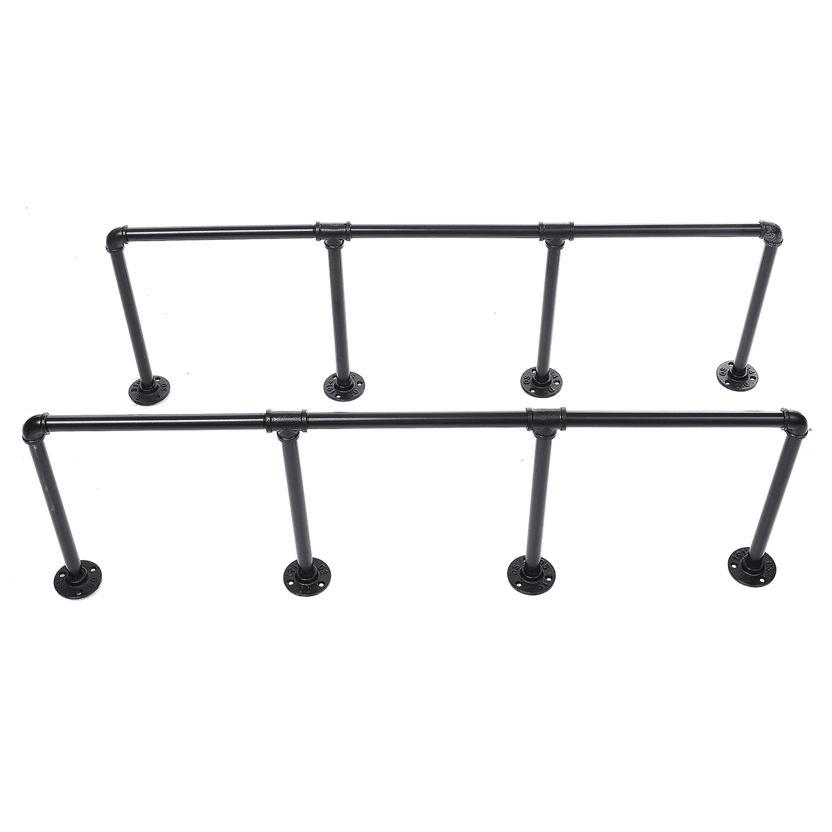 2Pcs 4 Tier DIY Industrielle Retro Boshelf Wand Montiert Lagerung Regale Halterung Eisen Rohr Regal für Wohnkultur Küche kinder Zimmer