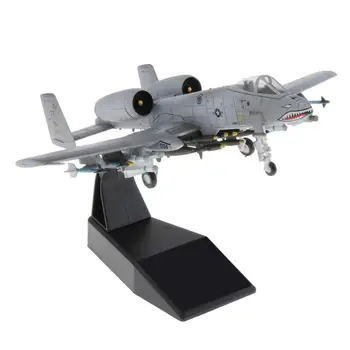 1:100 A-10 Attack Plane Fighter Attack Plane Display Model - Metal Mini Military Aircraft with Stand 1