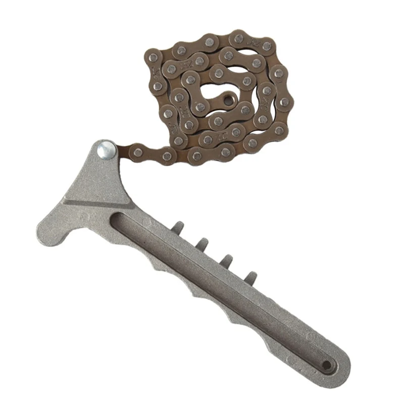 

1PCS Mtb Bicycle Chain Wrench Car Engine Oil Filter Chain Wrench Grip Spanner Plier Bike Repair Tool Chain Remover Tools