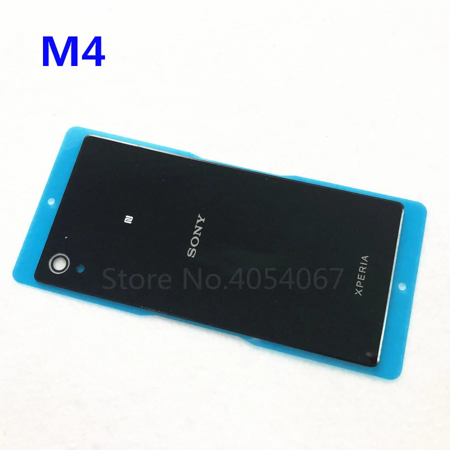 M4 батарейный дверной Корпус задняя крышка для Sony Xperia M4 Aqua E2303 E2333 E2353 запасные части задняя дверь Чехол Крышка - Цвет: M4 black