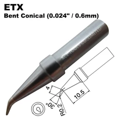 Soldering Tip ETX Bent Conical 0.6mm Fit WELLER WES51 WES50 WESD51 WE1010NA WE1010EU PES51 PES50 LR21 LR20 Iron Welding Bit
