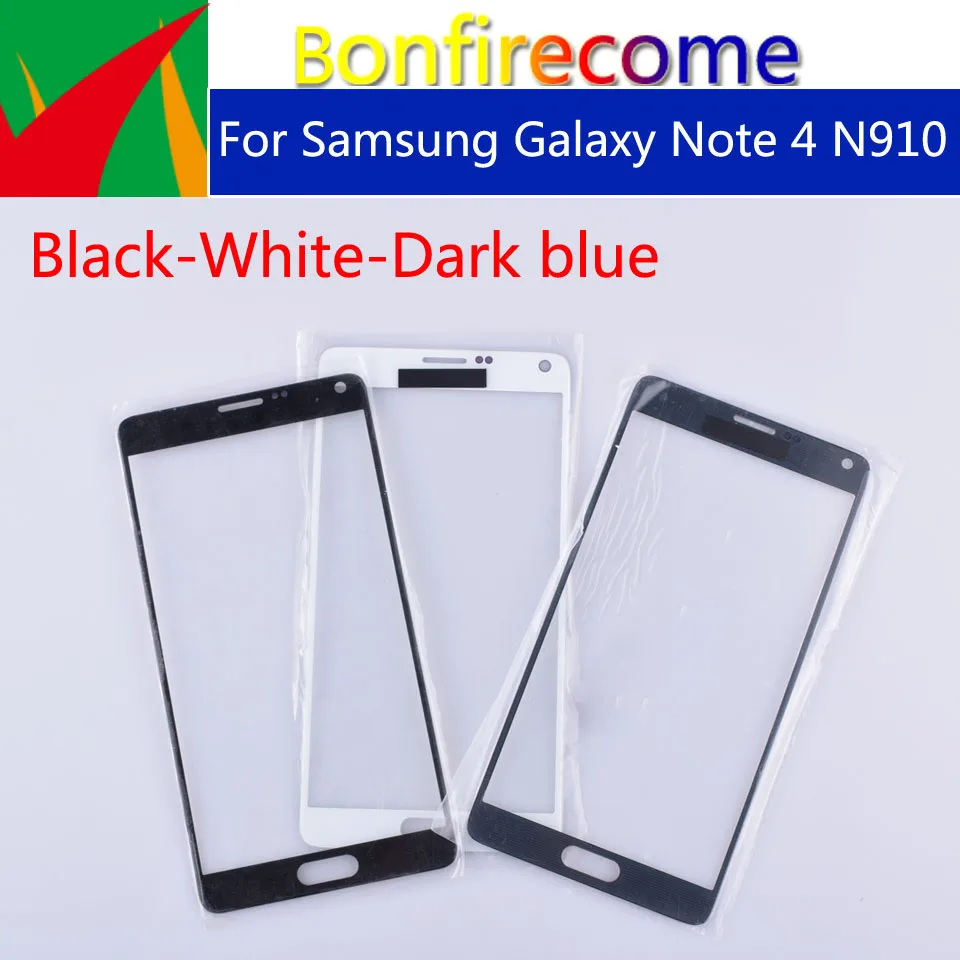 10 шт./партия для samsung Galaxy Note 4 Note4 N910 N910A N910F N910H N9108V N910T N910W8 ЖК-объектив переднего внешнего стекла с сенсорным экраном