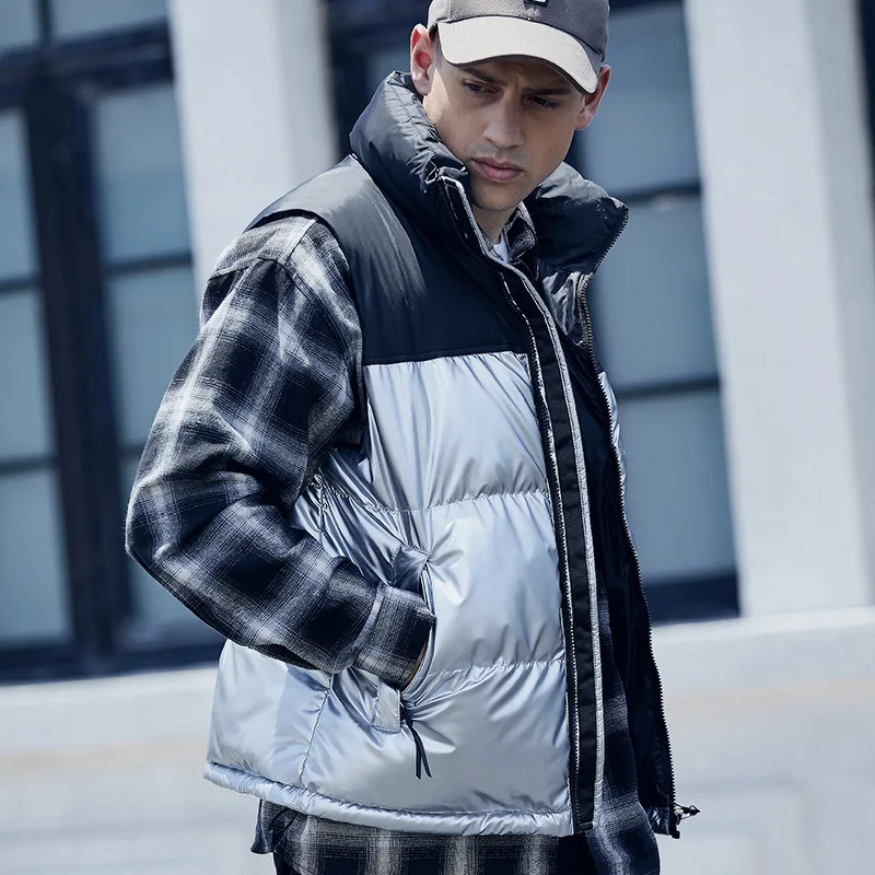Manufacturers Direct Selling Down Feather Cotton Vest Men's Origional Popular Brand Men Thick Vest Europe And America Fashi