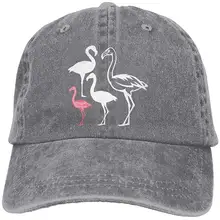 Фламинго унисекс джинсовая кепка-тракер в Регулируемый Бейсбол Кепки