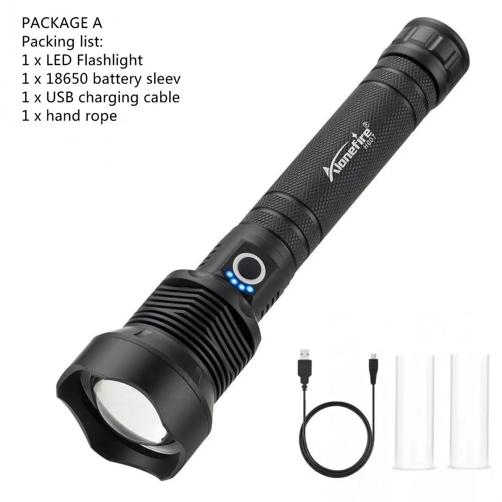 Синий AloneFire H007 50000 люмен лампа xhp70.2 самый мощный фонарик usb Zoom СВЕТОДИОДНЫЙ Фонарь xhp70 Лучший Кемпинг Открытый тактический охотничий - Испускаемый цвет: Синий