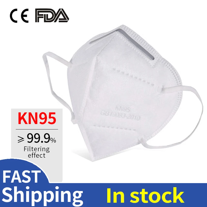 

20PCS KN95 Masks Non-woven Anti Dust medical Mouth Face Cover Safety Protective Earloops PM2.5 Face Mouth mask Disposable mask
