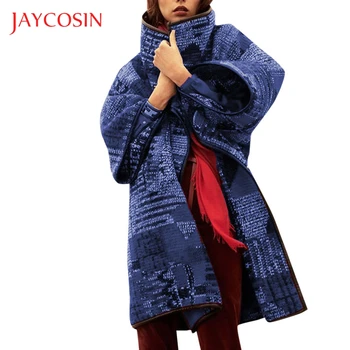 

Jaycosin Cardigan Women Lapel Long Sleeves Printing Woollen Cloth Cardigan Coat Jacket Plus Size Long Sleeve Cardigan Jacket 10