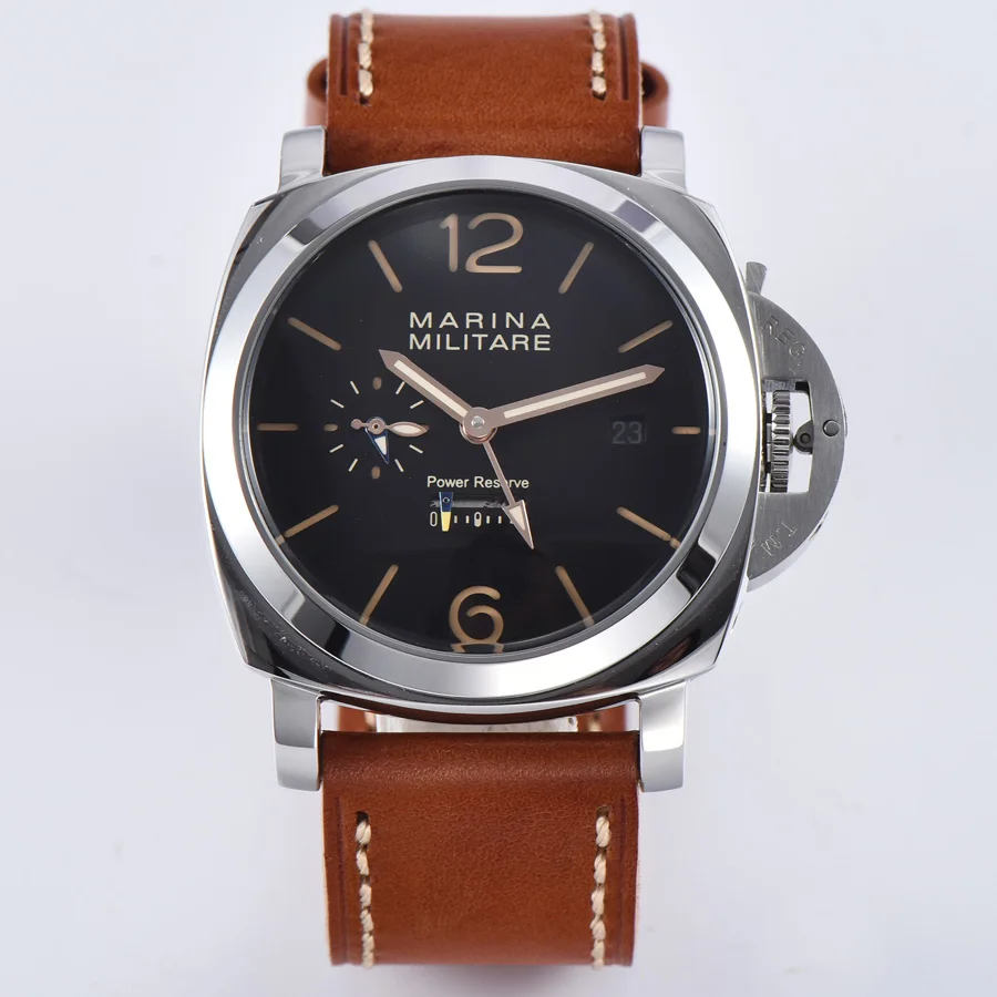 

Men's power reserve multi-function luminous small seconds calendar automatic mechanical watch swimming waterproof 44MM NH11