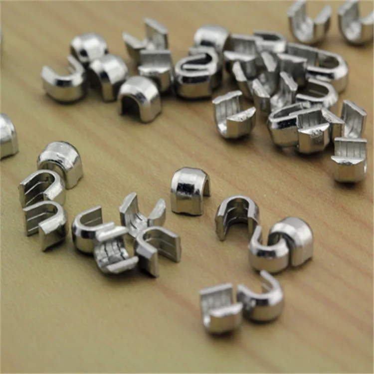 

100/500/1000pcs 3# #5 U-shaped Zipper Stopper Top Stop Bottom Rescue Repair Set Silver Gold Bronze Zipper Accessories