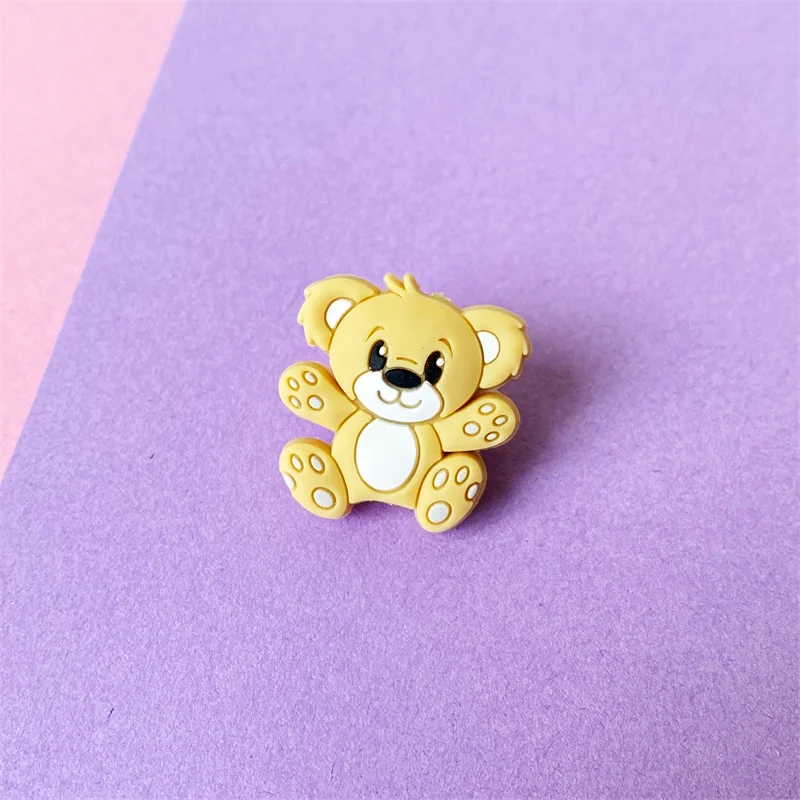 10pcs Cartoon mini bear Silicone Beads DIY Cute Teething Toys Silicone Baby Teether beads